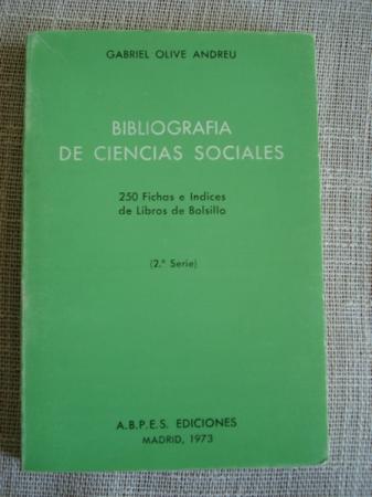 Bibliografa de ciencias sociales. 250 Fichas e ndices de Libros de Bolsillo (2 Serie)