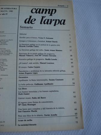 Camp de larpa. Revista de Literatura. N 75- Mayo, 1980. Literatura galega contempornea (1939-1979)