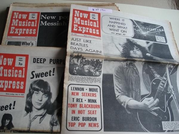 NEW MUSICAL EXPRESS. 16 NMEROS 1971. LONDON (UK)