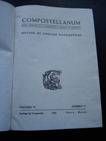 COMPOSTELLANUM. 1961 Revista de la Archidicesis de Santiago de Compostela
