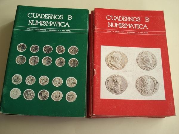 REVISTA CUADERNOS DE NUMISMTICA. Nmeros 1 a 27, en 24 revistas (3 son nmeros dobles: 14-15, 24-25 y 26-27) De mayo de 1978 a julio-agosto de 1980. 