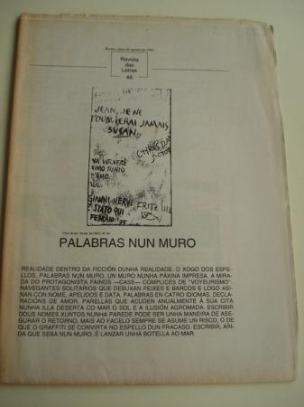 CMIC. REVISTA DAS LETRAS (EL CORREO GALLEGO). 5 DE AGOSTO DE 1993