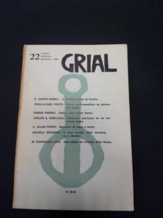 GRIAL. Revista Galega de Cultura. Nmero 22. Outubro, Novembro, Decembro, 1968 (Obra de teatro de Villar Ponte, A.: Nouturnio de medo e morte) - Ver os detalles do produto