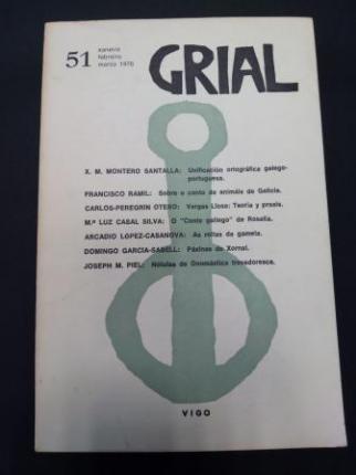 GRIAL. Revista Galega de Cultura. Nmero 51. Xaneiro, febreiro, marzo 1976 - Ver os detalles do produto