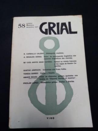 GRIAL. Revista Galega de Cultura. Nmero 58. Outubro, Novembro, Decembro, 1977 - Ver os detalles do produto