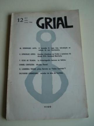 GRIAL. Revista Galega de Cultura. Nmero 12. Abril, maio, xuo, 1966 - Ver os detalles do produto