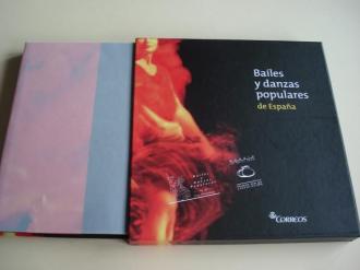 Bailes y danzas populares de Espaa. Cada baile tiene un sello de Correos conmemorativo. Libro en estuche carton ilustrado - Ver os detalles do produto
