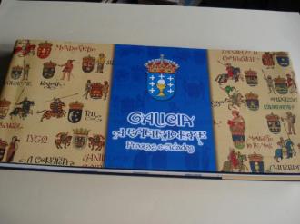 Galicia. A estela do home. Prazas e cidades (Debuxos: Chencho Pardo Valds / Plumias Cndido Pazos / Textos: Eduardo Pardo de Guevara y Valds). Textos en galego-casteln-ingls-francs - Ver os detalles do produto