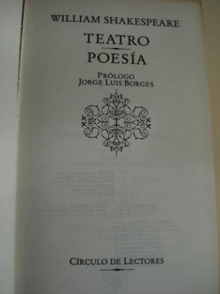 Teatro / Poesa (Hamlet, Prncipe de Dinamarca-Macbeth-Antonio y Cleopatra-El mercader de Venecia-La tempestad / 48 sonetos de amor) - Ver os detalles do produto