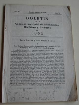 Boletn de la Comisin provincial de Monumentos Histricos y Artsticos de Lugo. Nmero 35. Primer semestre de 1951 - Ver os detalles do produto