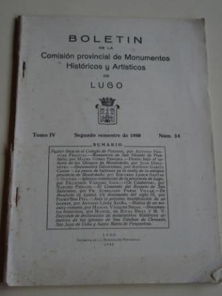 Boletn de la Comisin provincial de Monumentos Histricos y Artsticos de Lugo. Nmero 34. Segundo semestre de 1950  - Ver os detalles do produto
