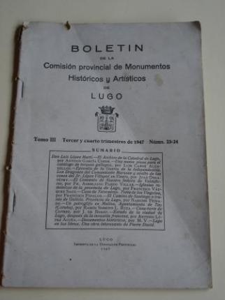 Boletn de la Comisin provincial de Monumentos Histricos y Artsticos de Lugo. Nmeros 23-24. Tercer y cuarto trimestres de 1947 - Ver os detalles do produto