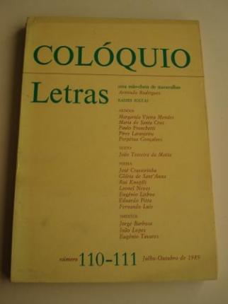 COLQUIO LETRAS. Revista bimestral. Nmero 110 - 111. Julho-Outubro 1989 - Ver os detalles do produto
