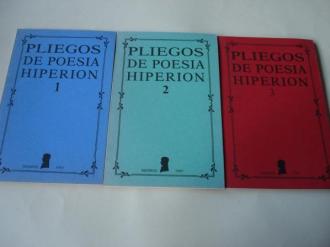 PLIEGOS DE POESA HIPERIN. Nmeros 1, 2 y 3. Madrid, 1985-1986 - Ver os detalles do produto