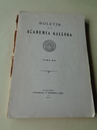 BOLETN DE LA ACADEMIA GALLEGA. Tomo XX. 1931 (Nmeros 235 a 240). Intonso - Ver os detalles do produto