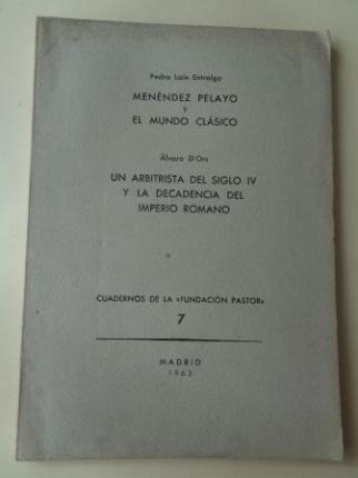 Menndez Pelayo y el mundo clsico (Lan Entralgo) / Un arbitrista del siglo IV y la decadencia del Imperio Romano (lvaro DOrs) - Ver os detalles do produto