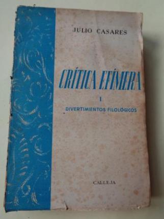 Crtica efmera I. Divertimientos filolgicos - Ver os detalles do produto