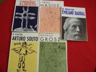 Lote de 5 libros: O escultor Alberto- Arturo Souto- George Grosz- Emiliano Barral- Carlos Maside - Ver os detalles do produto