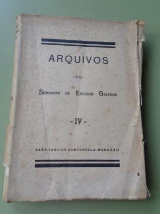 Arquivos do Seminario de Estudos Galegos IV (1 edicin, 1932) - Ver os detalles do produto