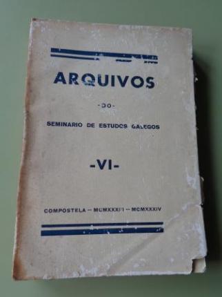 Arquivos do Seminario de Estudos Galegos VI (1 edicin, 1933, intonso) - Ver os detalles do produto