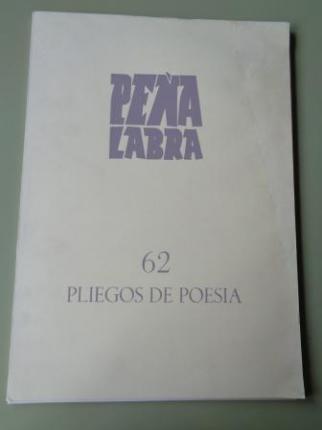 PEA LABRA. Revista de Poesa. Nmero 62. Verano 1987. Gerado Diego. Pere Gimferrer - Ver os detalles do produto