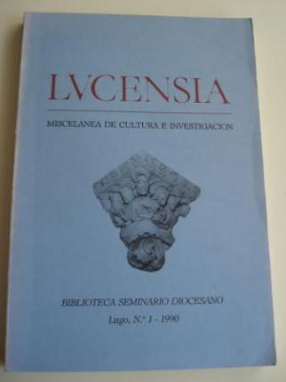 LUCENSIA. Miscelnea de cultura e investigacin. Biblioteca Seminario Diocesano. N 1. Lugo 1990 - Ver os detalles do produto