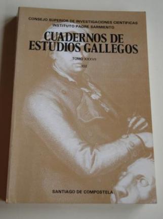 Cuadernos de Estudios Gallegos. Tomo XXXVII. Nmero 102 - 1987. (Arqueologa y Prehistoria - Historia - Historia del Arte - Etnografa - Lengua y Literatura) - Ver os detalles do produto