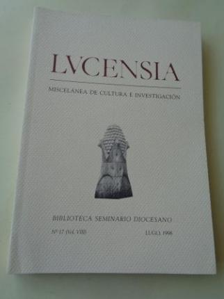LUCENSIA. Miscelánea de cultura e investigación. Biblioteca Seminario Diocesano. Nº 17 (Vol. VIII) - Lugo, 1998 - Ver os detalles do produto